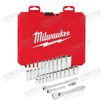 Milwaukee 1/4" Drive 26 Piece Ratchet & Socket Set