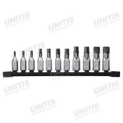 Milwaukee 11 Piece 3/8" Drive Hex Bit Socket Set - Metric