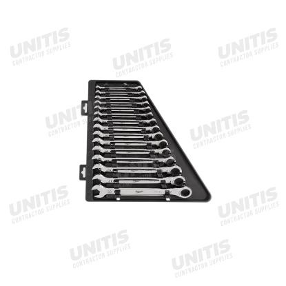 Milwaukee 15 Piece Ratcheting Combination Wrench Set - Metric