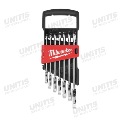 Milwaukee Metric Flex Head Ratcheting Combination Wrench (7 Piece)