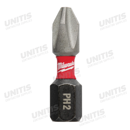 Milwaukee SHOCKWAVE Impact Duty 1" Phillips #2 Insert Bits (25 Pack)