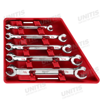 Milwaukee 5 Piece Double End Flare Nut Wrench Set