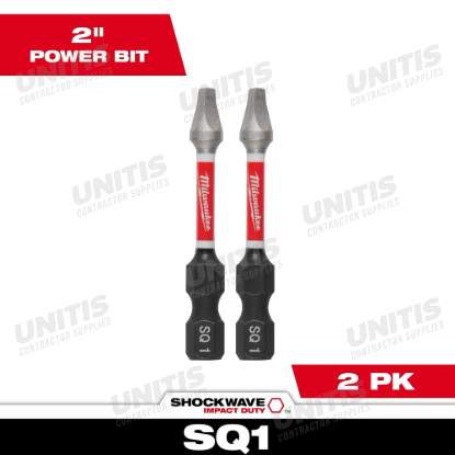 Milwaukee SHOCKWAVE Impact Duty 2" SQ1 Bit (2 Pack)