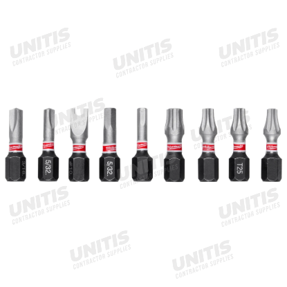 Milwaukee 9 Piece SHOCKWAVE Impact Duty 1" Security Insert Bit Set
