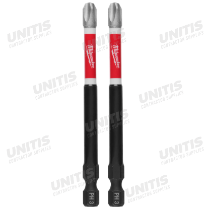 Milwaukee SHOCKWAVE Impact Duty 3-1/2" PH3 Bit (2 Pack)