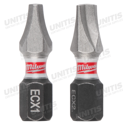 Milwaukee 2 Piece SHOCKWAVE Impact Duty 1" Impact Duty Ecx Combo Kit