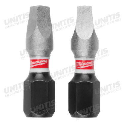 Milwaukee SHOCKWAVE Impact Duty 1" Square Recess #3 Insert Bits (2 Pack)