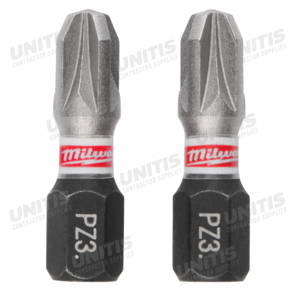 Milwaukee SHOCKWAVE Impact Duty 1" Pozidriv #3 Insert Bits (2 Pack)