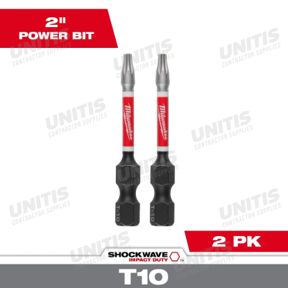 Milwaukee SHOCKWAVE Impact Duty 2" T10 Bit (2 Pack)