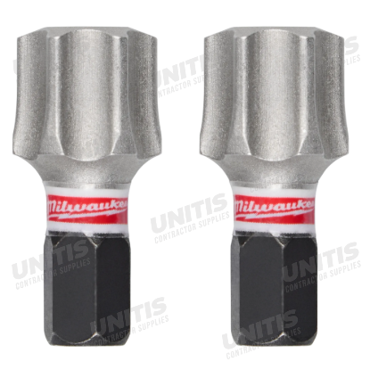 Milwaukee SHOCKWAVE Impact Duty 1" T55 Insert Bits 2 Pack