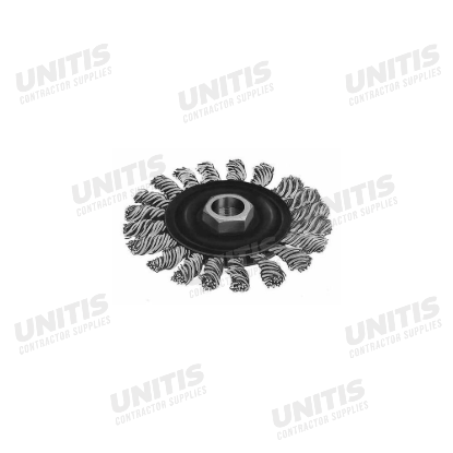 Milwaukee 4" Full Cable Twist Knot Wheel - Stainless Steel