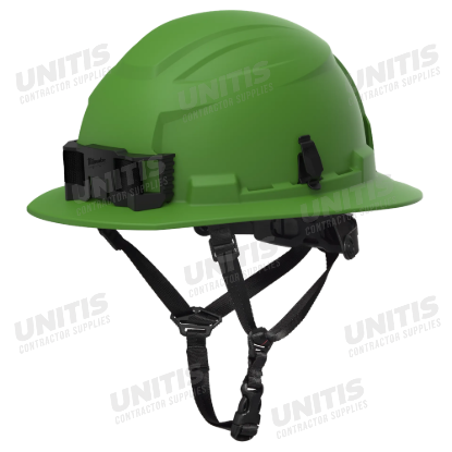 Milwaukee BOLT Green Full Brim Non-Vented Safety Helmet - Type 2, Class E