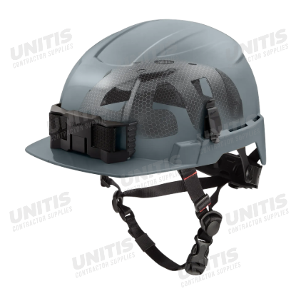 Milwaukee BOLT Gray Front Brim Safety Helmet with IMPACT ARMOR Liner - Type 2, Class E