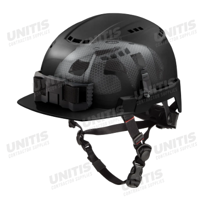 Milwaukee BOLT Black Front Brim Vented Safety Helmet with IMPACT ARMOR Liner - Type 2, Class C