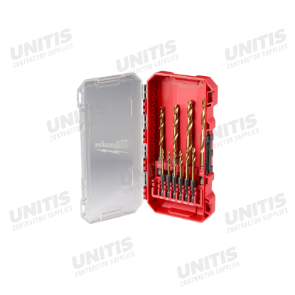 Milwaukee 10 Piece SHOCKWAVE Impact Duty RED HELIX Titanium Drill Bit Set