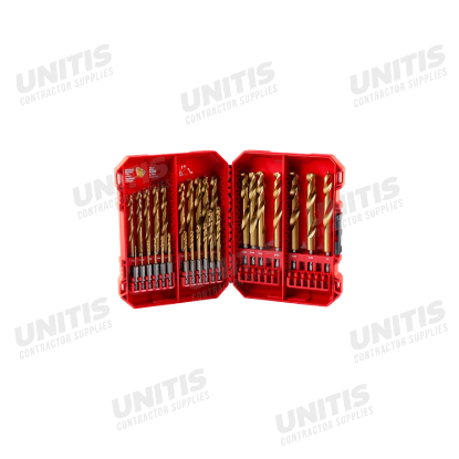 Milwaukee 29 Piece SHOCKWAVE Impact Duty RED HELIX Titanium Drill Bit Set