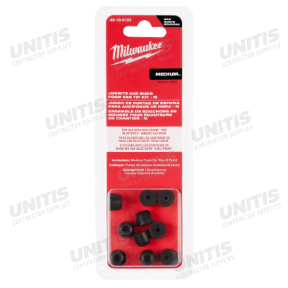 Milwaukee Jobsite Earbuds Foam Ear Tip Kit - M