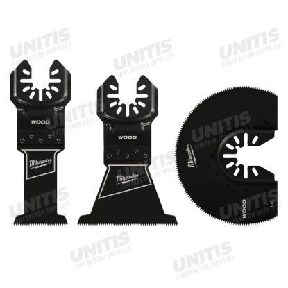 Milwaukee 3 Piece High Carbon Steel Wood Universal Fit Oscillating Multi-Tool Blade Set