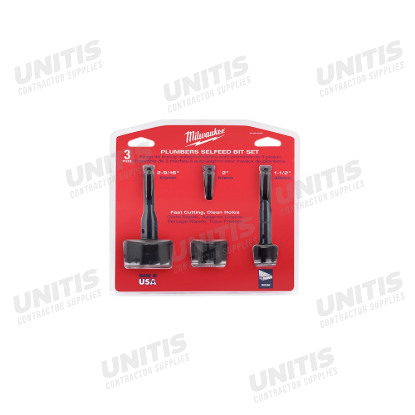 Milwaukee Plumbers' Selfeed Bit Kit (3 Piece)