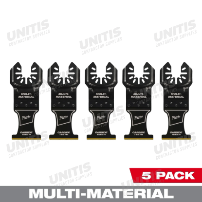 Milwaukee 1-3/8â€ Carbide Teeth Multi-Material Universal Fit Oscillating Multi-Tool Blade (5 Pack)