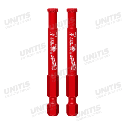 Milwaukee 1/4" DIAMOND MAX Hole Saw Bits - (2 Pack)