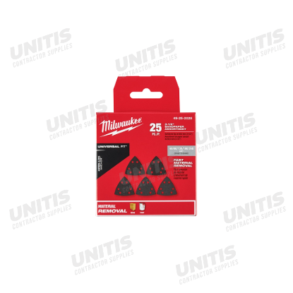 Milwaukee 25 Piece 3-1/2â€ Triangle Sandpaper Set
