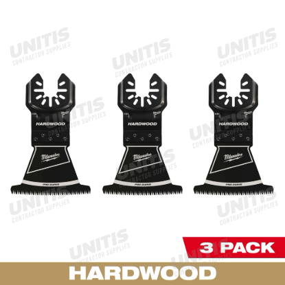 Milwaukee 49-25-1153 2-1/2 inch High Carbon Steel Hardwood Oscillating Multi-Tool Blade (3 PK)