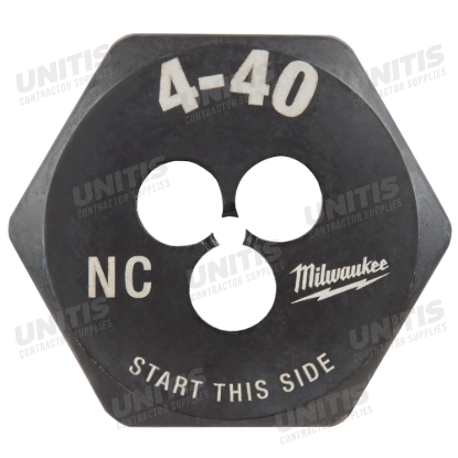 Milwaukee 4-40 NC 1-Inch Hex Threading Die