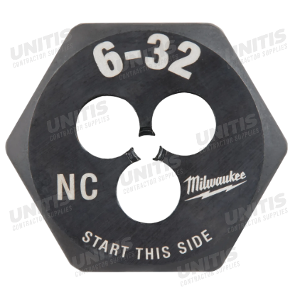 Milwaukee 6-32 NC 1-Inch Hex Threading Die