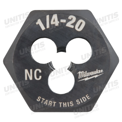 Milwaukee 1/4"-20 NC 1-Inch Hex Threading Die