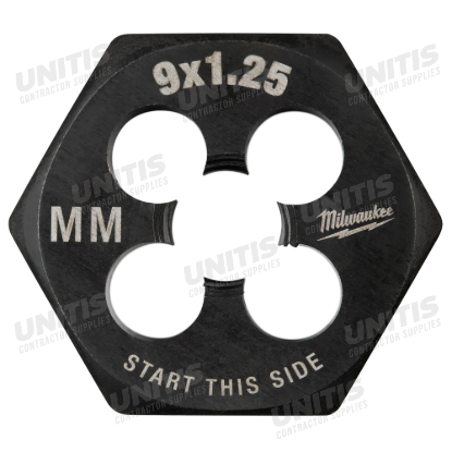 Milwaukee M9-1.25 mm 1-Inch Hex Threading Die
