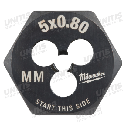 Milwaukee M5-0.80 mm 1-Inch Hex Threading Die