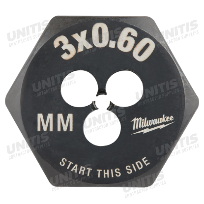 Milwaukee M3-0.60 mm 1-Inch Hex Threading Die