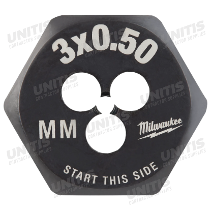 Milwaukee M3-0.50 mm 1-Inch Hex Threading Die
