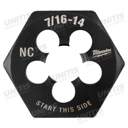 Milwaukee 7/16"-14 NC 1-Inch Hex Threading Die