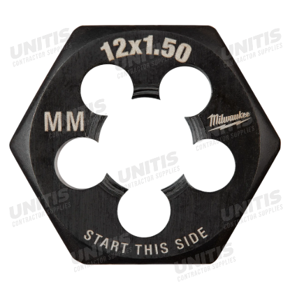 Milwaukee M12-1.50 mm 1-Inch Hex Threading Die