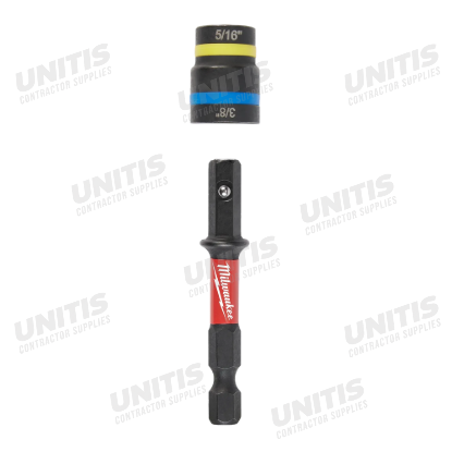 Milwaukee SHOCKWAVE Impact Duty 5/16â€ and 3/8â€ x 2-1/2â€ QUIK-CLEAR 2-in-1 Magnetic Nut Driver