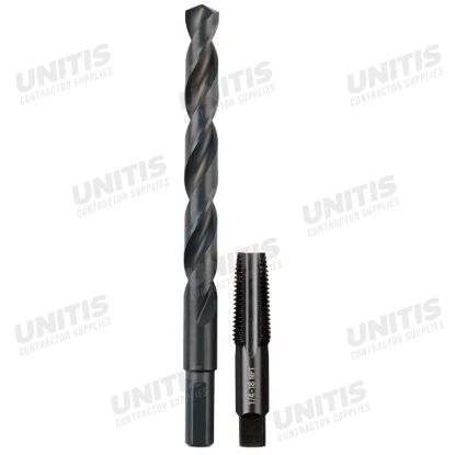 Milwaukee 1/4"-18 NPT Straight Flute Plug Tap & 7/16" Drill Bit