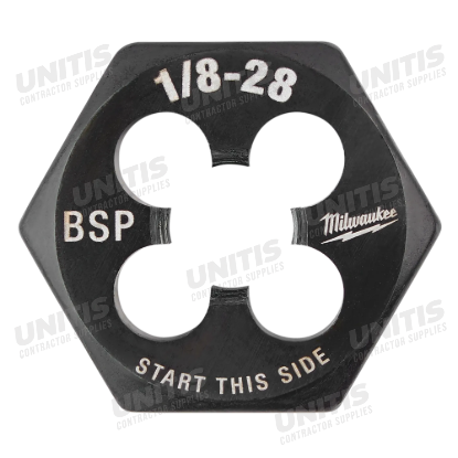 Milwaukee 1/8"-28 BSP 1-Inch Hex Threading Die