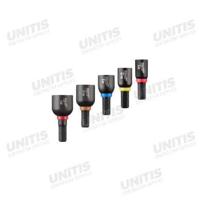Milwaukee 5 Piece SHOCKWAVE Impact Duty 1" Insert Magnetic Nut Driver Set