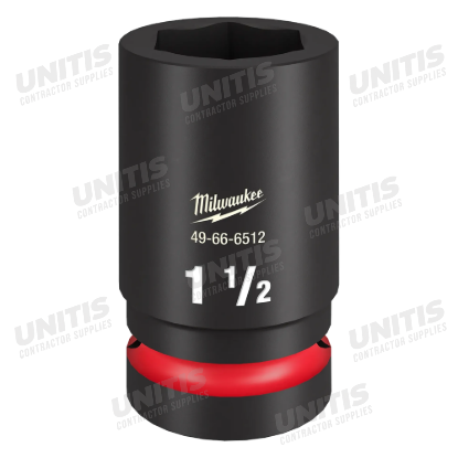 Milwaukee SHOCKWAVE 1" Drive 1-1/2" Deep 6 Point Impact Socket