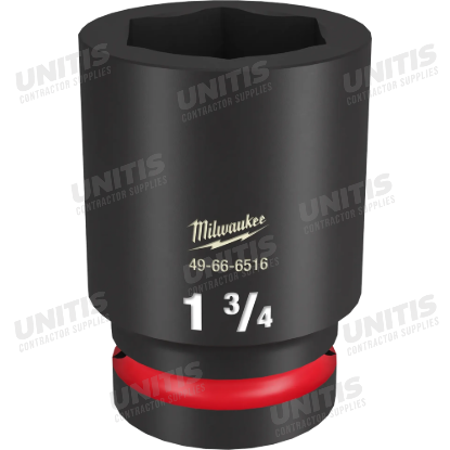Milwaukee SHOCKWAVE 1" Drive 1-3/4" Deep 6 Point Impact Socket