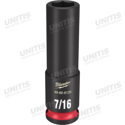 Milwaukee SHOCKWAVE 3/8" Drive 7/16" Deep 6 Point Impact Socket