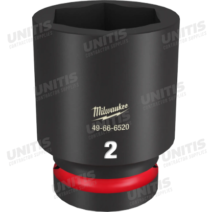 Milwaukee SHOCKWAVE 1" Drive 2" Deep 6 Point Impact Socket