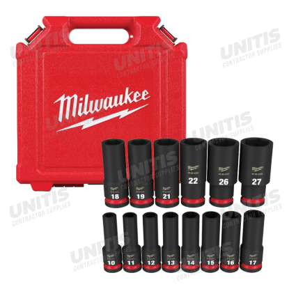 Milwaukee SHOCKWAVE 1/2" Drive 14mm Deep 6 Point Impact Socket