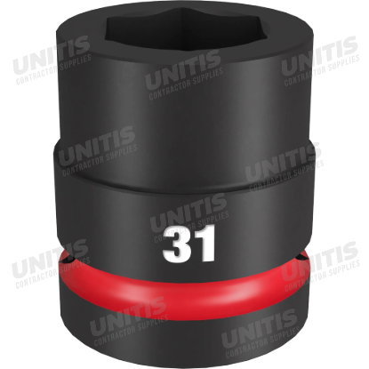 Milwaukee SHOCKWAVE 1" Drive 31mm Standard 6 Point Impact Socket