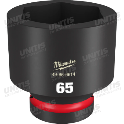 Milwaukee SHOCKWAVE 1" Drive 65mm Standard 6 Point Impact Socket