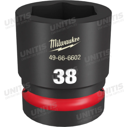 Milwaukee SHOCKWAVE 1" Drive 38mm Standard 6 Point Impact Socket