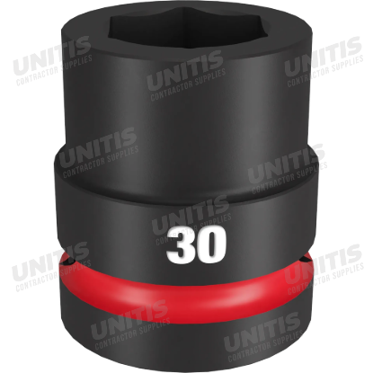 Milwaukee SHOCKWAVE 1" Drive 30mm Standard 6 Point Impact Socket