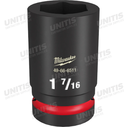 Milwaukee SHOCKWAVE 1" Drive 1-7/16" Deep 6 Point Impact Socket